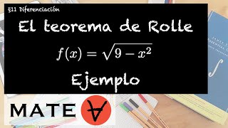 El teorema de Rolle Ejemplo 2 [upl. by Riess76]