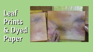 How to Dye Paper with Grapes plus leaf impressions with Distress Sprays [upl. by Desdee]