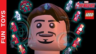 TODAS as Armaduras do HOMEM DE FERRO do jogo LEGO Marvels Vingadores Poderes e Animações de Entrada [upl. by Yatzeck]