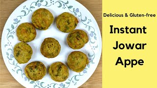 Instant amp Healthy Jowar Appe  Jowar AppamPaniyaram  Millet Appe  Gluten Free Recipes [upl. by Nerb275]