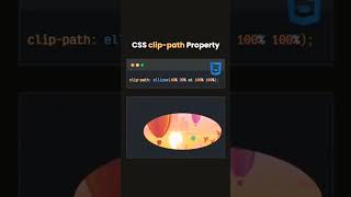 Learn CSS Clip Path Property  CSS Animation  CSS tutorials shorts javascript developer coding [upl. by Odlanyar993]