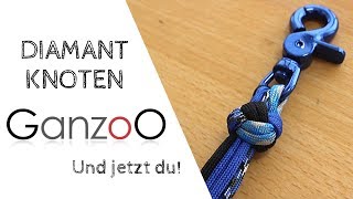 Paracord KnüpfAnleitung Diamantknoten am LeinenAnfang [upl. by Uwton]