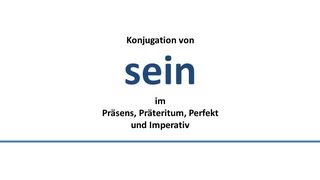 SEIN  to be  يكون  Konjugation deutscher VerbenConjugation of German verbs [upl. by Aisanahta473]