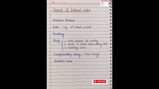 Informal letter writing format l Letter writing class 11 l letter writing format in english [upl. by Tatianna]