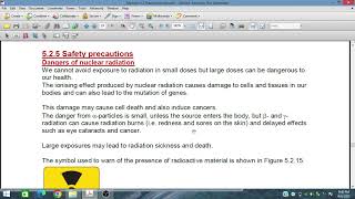 Hazard of Nuclear Radiations and remedial measures Sec 52 part F IGCSE and O level Physics 5054 [upl. by Hendel626]