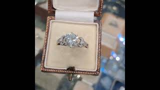 DR574 Edwardian solitaire diamond ring with buckle shoulders [upl. by Preiser]