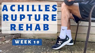 Achilles Tendon Rupture NonSurgical Recovery Week 10 to 16 [upl. by Halima]