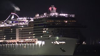 MSC PREZIOSA PASSES BY TOWN QUAY FOR HORIZON CRUISE TERMINAL 011124 [upl. by Ahsitak]