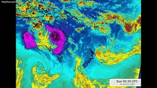 Astonishing satellite imagery of the Tonga eruption [upl. by Glennie]