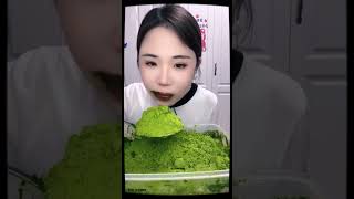 ASMR ice eating  ASMR POWDERY MATCHA ICE  Ice Lover [upl. by Dreddy]