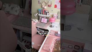 desk reset 🎀🧸 desk desksetup girlie aesthetic fyp fypシ゚ girl pinkgirl pink [upl. by Adnolor]