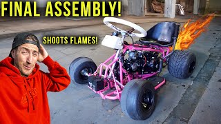 Installing a HUGE 125cc 4 stroke motor in our BUDGET Drift Kart  Part 8 [upl. by Wiles993]