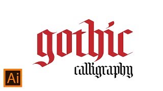 Gothic Calligraphy in Adobe Illustrator [upl. by Pritchard414]