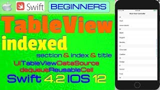 IOS 12 Swift 4 Tutorial  Indexed Table View With Section UITableViewController [upl. by Sibelle]