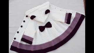 How to make a girls crochet coat very easy [upl. by Proudlove]