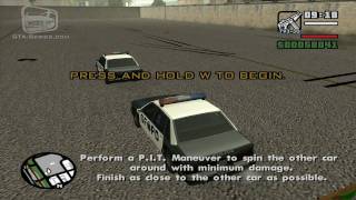 GTA San Andreas  Walkthrough  Driving School 10  P I T Maneuver HD [upl. by Ailiec111]