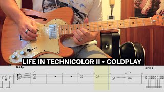 Life In Technicolor II Coldplay Cover • Guitar Tab • Tutorial • Lesson [upl. by Aveneg789]