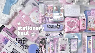 ASMR ♡ kawaii stationery haul aesthetic unboxing 🍥 chill ☾ no bgm  links [upl. by Godfrey]