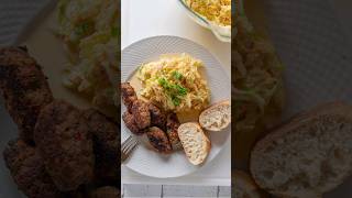 Cevapcici mit schnellen Krautsalat 👍😋  super einfach und sehr leckeres Hackfleisch Rezept [upl. by Vedis308]