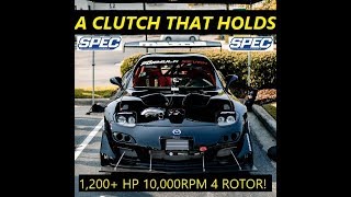 4 ROTOR RX7 WHAT CLUTCH CAN HOLD 10k RPM 1200 HP SPEC [upl. by Ytsim]