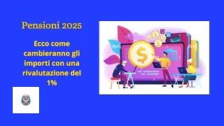 Pensioni 2025 ecco come cambieranno gli importi con la rivalutazione all1 [upl. by Joly628]