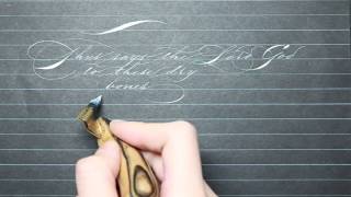 Writing Ezekiel 3746 in Spencerian  Dry Bones by Lauren Daigle [upl. by Cully]