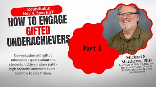 Underachievement in gifted2e students  part 1 [upl. by Yanahc997]