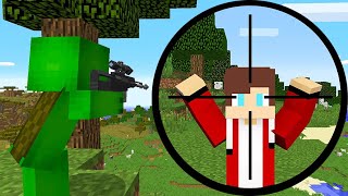 Hunter With Guns VS Speedrunner in Minecraft [upl. by Straus]