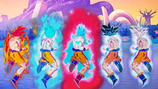 Dragon Ball Super Kakarot  All Goku Transformations amp Ultra Instinct 4K 60FPS [upl. by Beach]