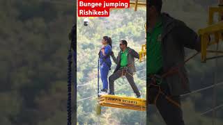 Bungee jumping heights Rishikesh Uttarakhand nature love trendingshirtsonamthakur roshaninandi [upl. by Esorlatsyrc133]