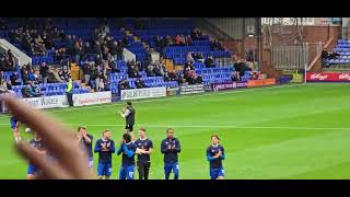 Oldham Athletic Players Thanking Fans Vs Tranmere Rovers 21124 202425 [upl. by Eojyllib]