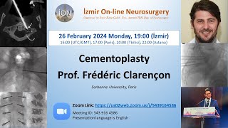 İON 423 Lecture Clarençon Cementoplasty 26 022024 [upl. by Eenitsed]