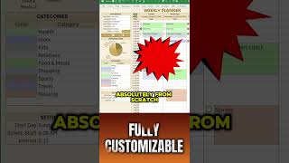 How To Create A Weekly Planner In Excel  FROM SCRATCH [upl. by Frederic824]