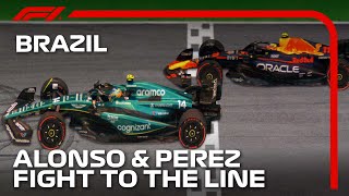 Alonso And Perezs Incredible Photo Finish  2023 Sao Paulo Grand Prix [upl. by Acsicnarf261]