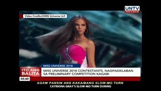 Catriona Gray nagpakitang gilas sa pamamagitan ng kanyang “lava walk” sa preliminary competition [upl. by Luaped]