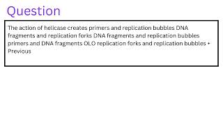 The action of helicase creates primers and replication bubbles DNA fragments and replication forks [upl. by Thurlow]