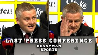 Ole Gunnar Solskjaers Last Manchester United Press Conference  Watford 41 Man Utd [upl. by Boonie214]