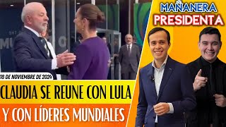 MañaneraPresidenta  CLAUDIA llega a BRASIL para el G20 Tiene REUNIONES con LÍDERES MUNDIALES [upl. by Llennoc]