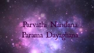 Lambodhara Jaya Gajanana  with Lyrics [upl. by Scuram841]