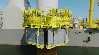 Huisman Motion Compensated Pile Gripper  Boskalis Bokalift 2 [upl. by Neerahs]