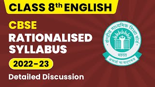 CBSE Rationalized Syllabus  Class 8 English 202223  CBSE Big Update [upl. by Htebsle23]