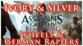 AC IV BLACK FLAG PS4  IVORY amp SILVER SPECIAL DLC WHEELS  GERMAN RAPIERS  LOCATION  HD [upl. by Ailyn]