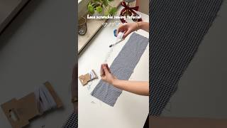 Lace scrunchie sewing tutorial Beginner sewing project Scrunchie diy gift idea ✨ handmadegifts [upl. by Gnohc]