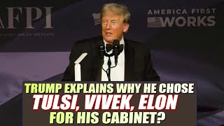 LIVE Donald Trump explains why he chose Tulsi Gabbard Vivek Ramaswamy Elon Musk for his Cabinet [upl. by Jeromy]