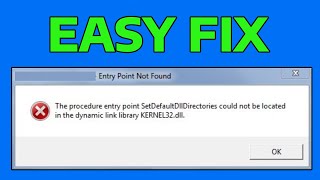 How To Fix Entry Point Not Found KERNEL32dll Error in Windows [upl. by Enitsua]