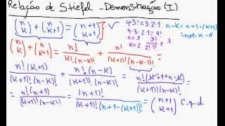 Relação de Stiefel  Demonstração I [upl. by Schmitt302]