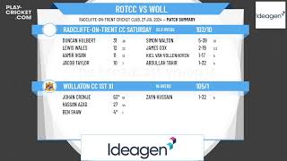 RadcliffeonTrent CC Saturday 1st XI v Wollaton CC 1st XI [upl. by Garrik]