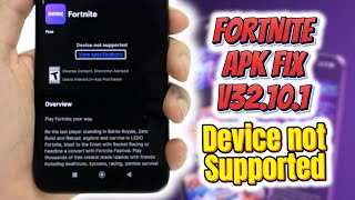 Download Fortnite APK Fix V32101 for Device Not Supported in 2024 [upl. by Enel43]