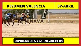 RESUMEN DE VALENCIA Resultados de las Carreras de este Sabado 06 DE ABRILde 2024 en HINAVA [upl. by Theron]