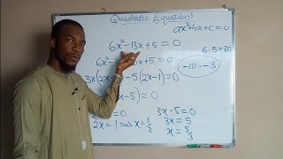 QUADRATIC EQUATIONS  Solution by Factorization [upl. by Feola]